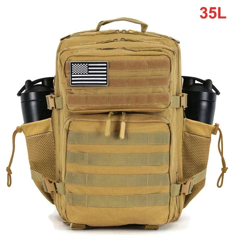 35L Tactical Backpack for Women Men Molle Outdoor Travel Camping Hiking Bag Sports Weekend Athlete Gym Rucksack Dual Cup Holders - M & M Global