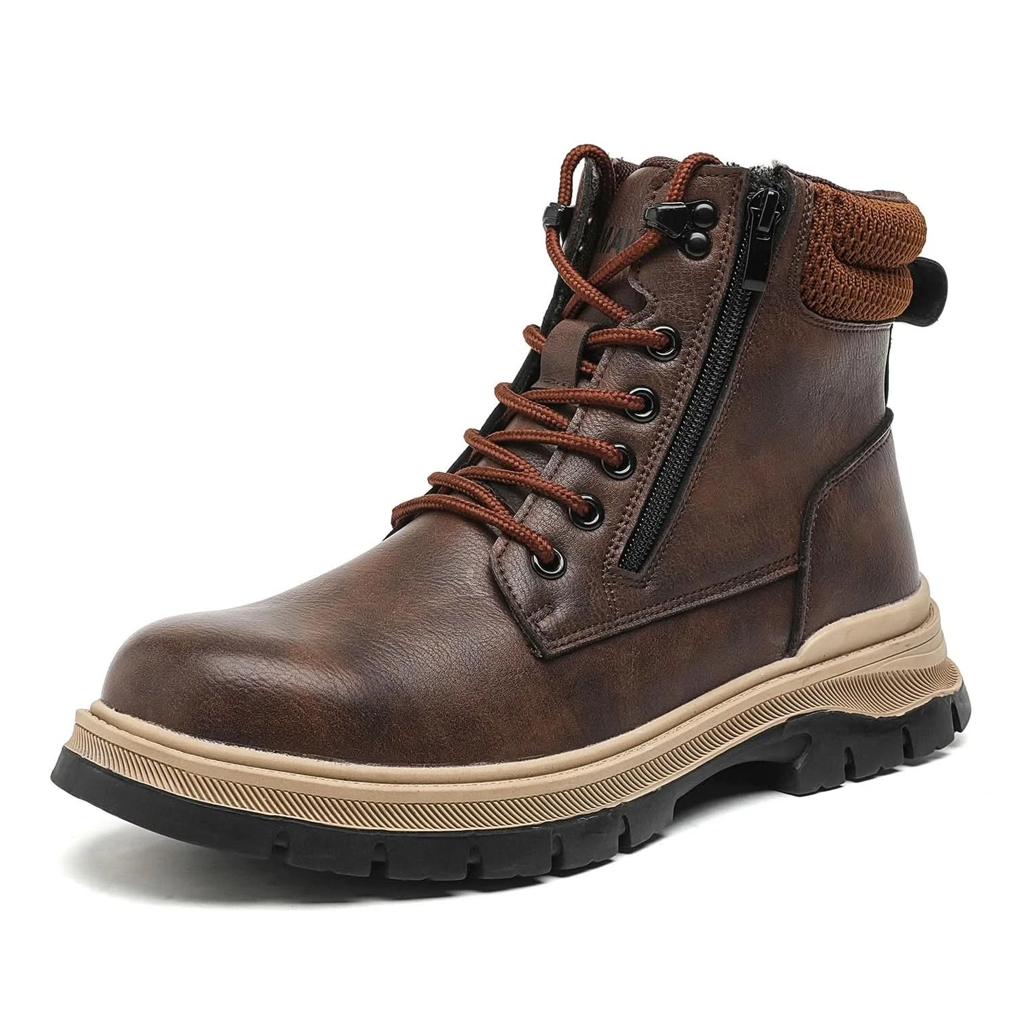 Waterproof Safety Boots Men Indestructible Steel Toe Work Boots Anti-smash Stab-resistant Safety Shoes Biker Botas Para Hombre