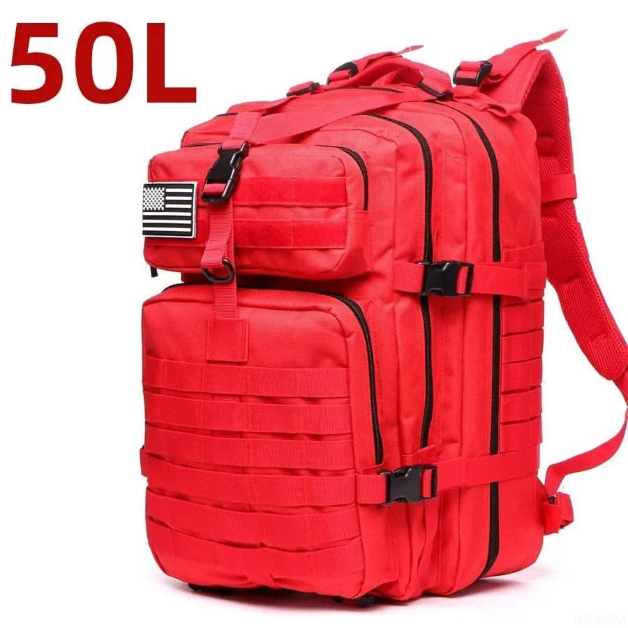 25L/50L Sturdy Nylon Waterproof Tactical Sports Trekking Fishing Hunting Camping Hiking Bag Backpack Outdoor Rucksacks - M & M Global
