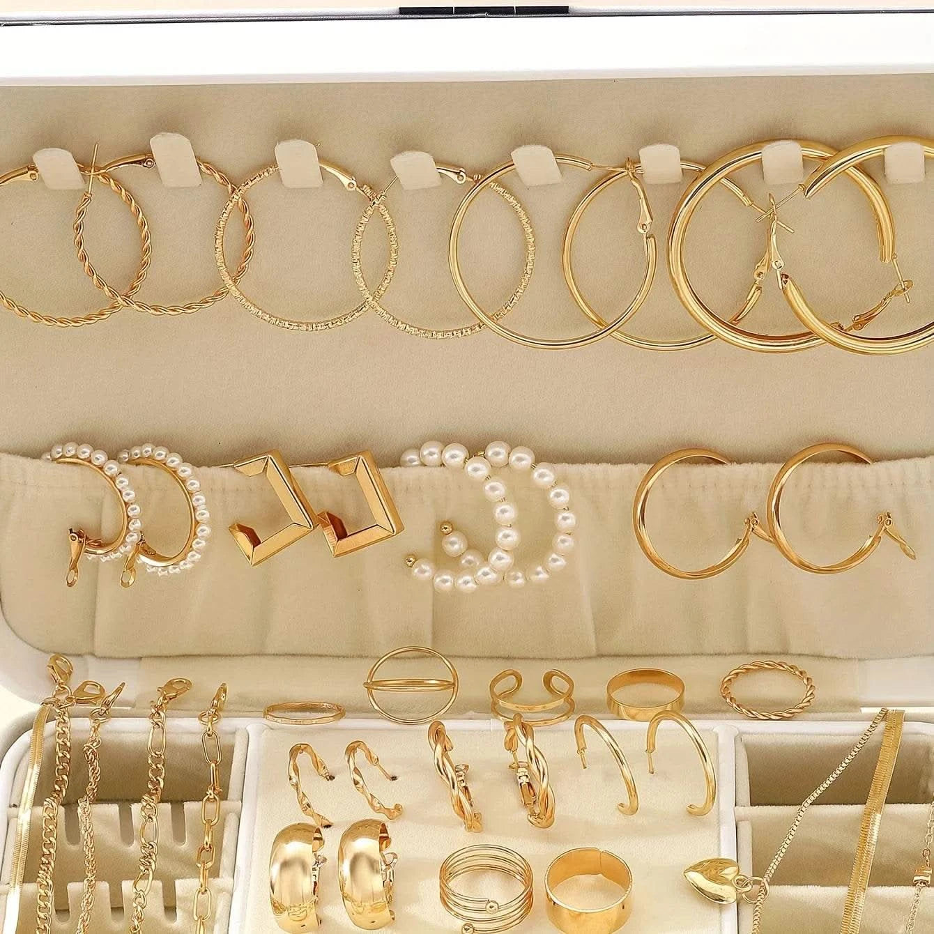 54-Piece Elegant Assortment With Earrings, Necklaces, Rings, Bracelets, Versatile 4-in-1 Collection For Daily Jewelry Set - M & M Global