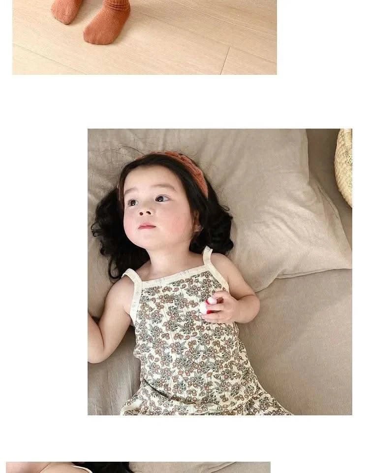 Baby Clothes Sets Summer Toddler Girl Strap Suits Cotton Printing Baby Boy Tops Tee and Shorts Infant Tracksuit Newborn Sets - M & M Global