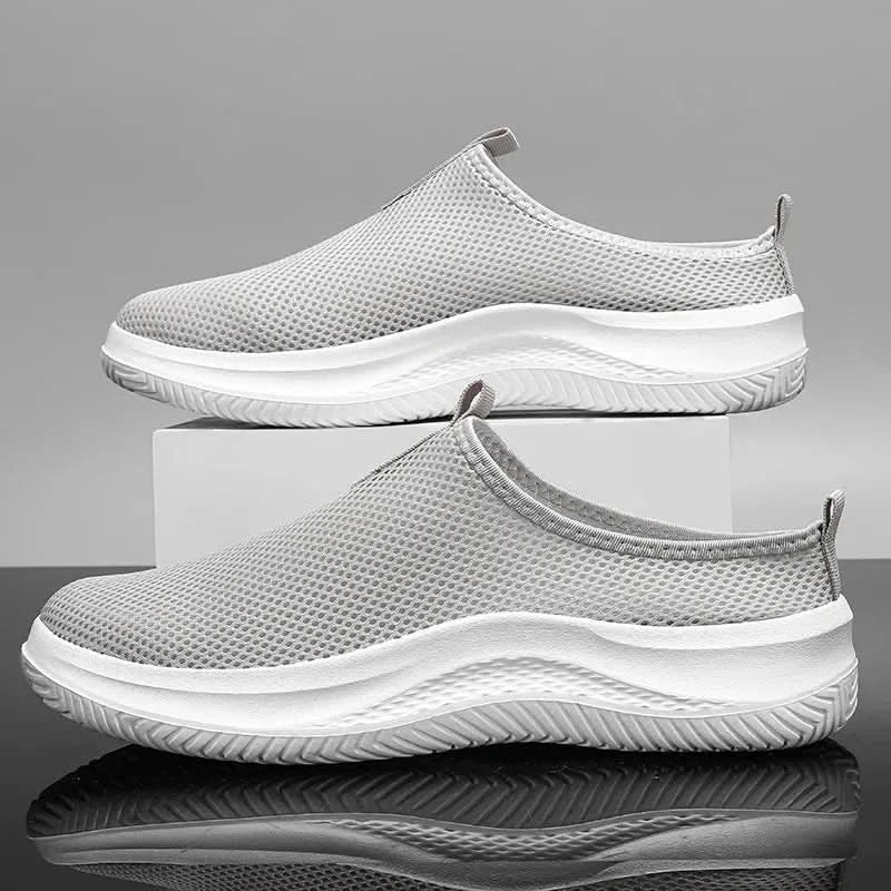 Men's Sneakers Comfortable Lightweight Soft Half Slipper Flat Running Shoes Outdoor Casual Sports Shoes Man Shoes - M & M Global