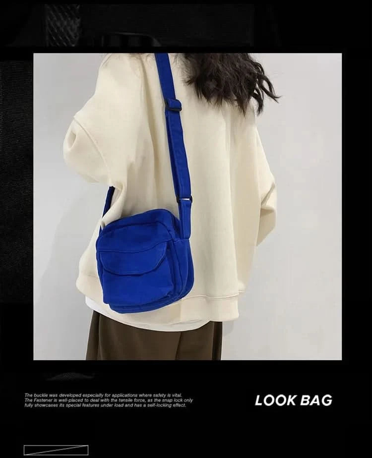 Fashion Small Canvas Crossbody Bags for Women 2025 Mini Shoulder Phone Purse Girl Student Cotton Cloth Mini Female Handbags Flap - M & M Global