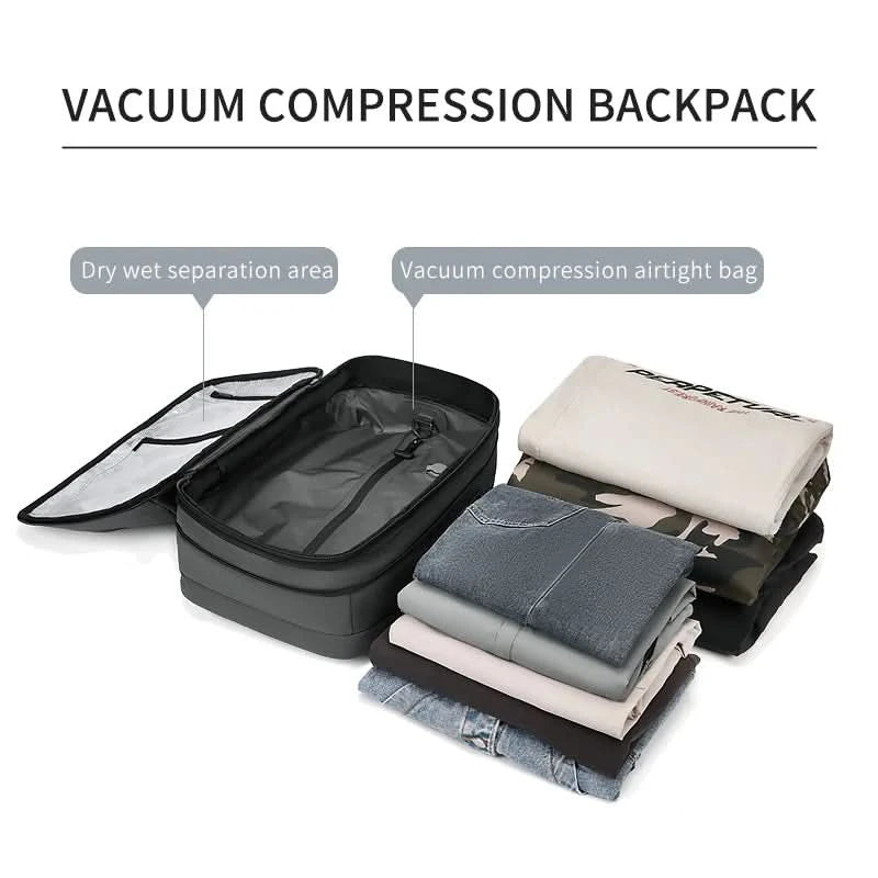 Men Travel Backpack vacuum compression 17 inch Laptop Backpack Business Large Capacity school Backpack Expanded Hiking backpack - M & M Global