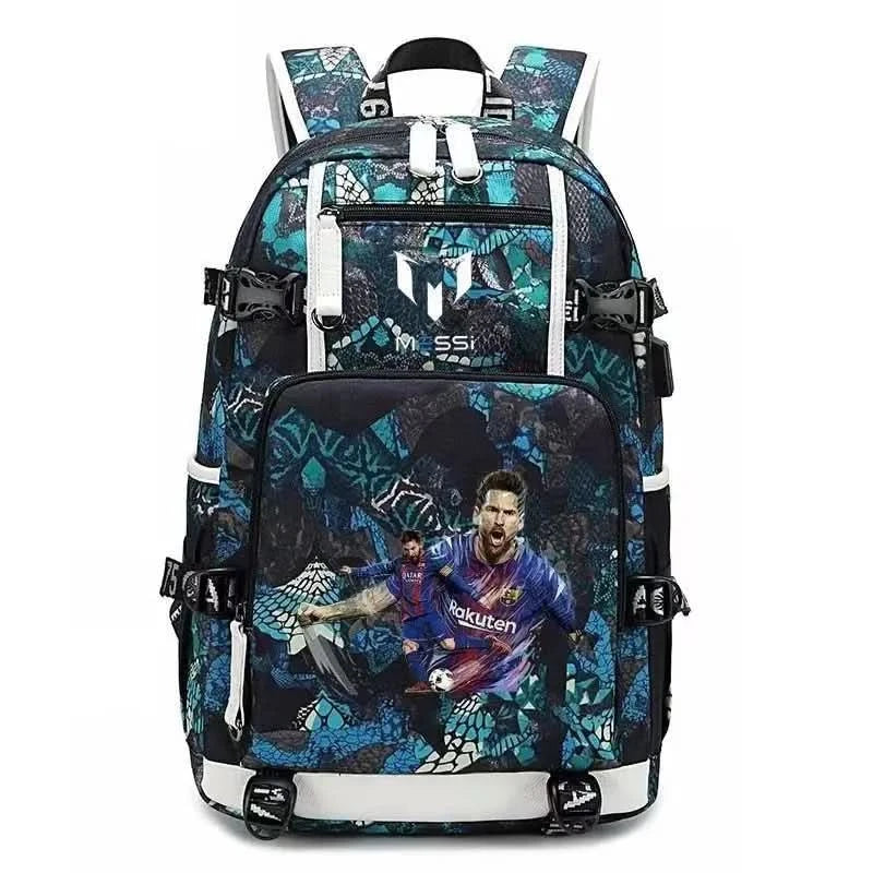 Messi C Ronaldo football bag star around high school students male and female large capacity backpack can be customized - M & M Global