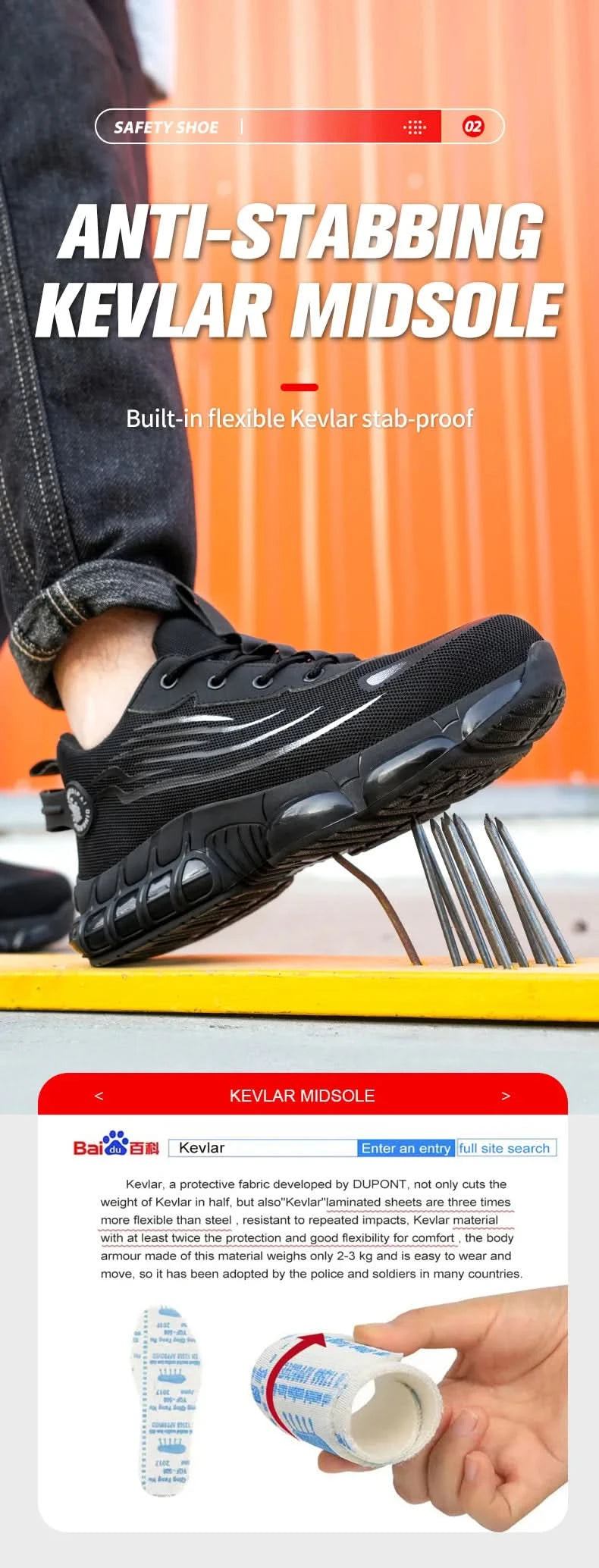 Lace-up breathable soft sole comfortable anti-smash anti-puncture men's casual labour insurance shoes