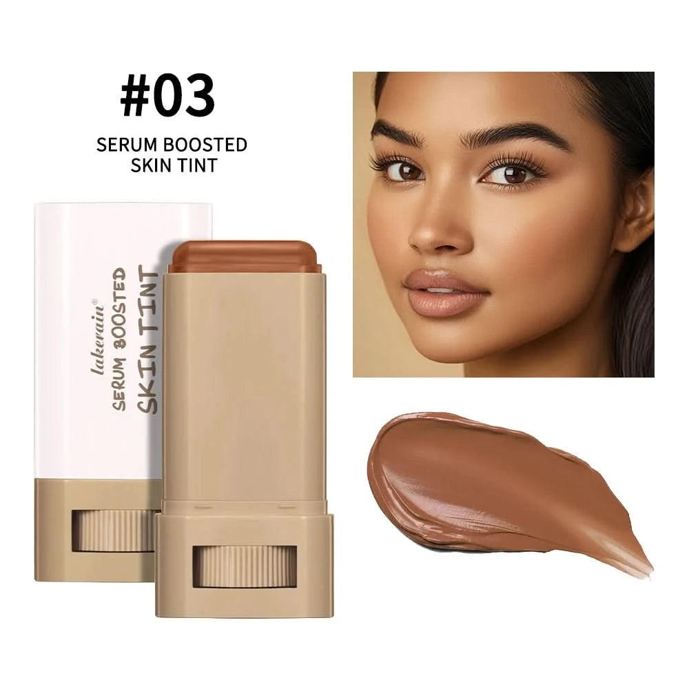 Stick Foundation Balm Serum Boosted Skin Tint Foundation Stick Smooth Plumper Hight Coverage Travel Bronze Foundation Stick Make - M & M Global