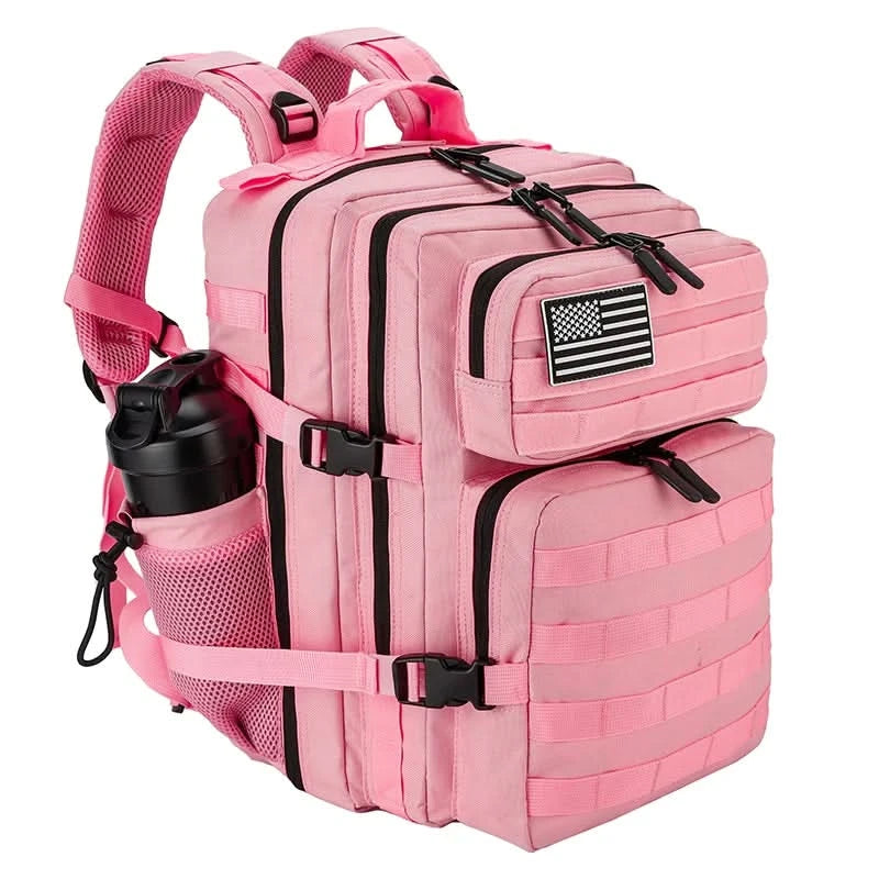LHI 45L/35L/25L Tactical Backpack for Men and Women Waterproof Athlete Gym Outdoor Bag Travel Hiking Rucksack with Bottle Holder - M & M Global