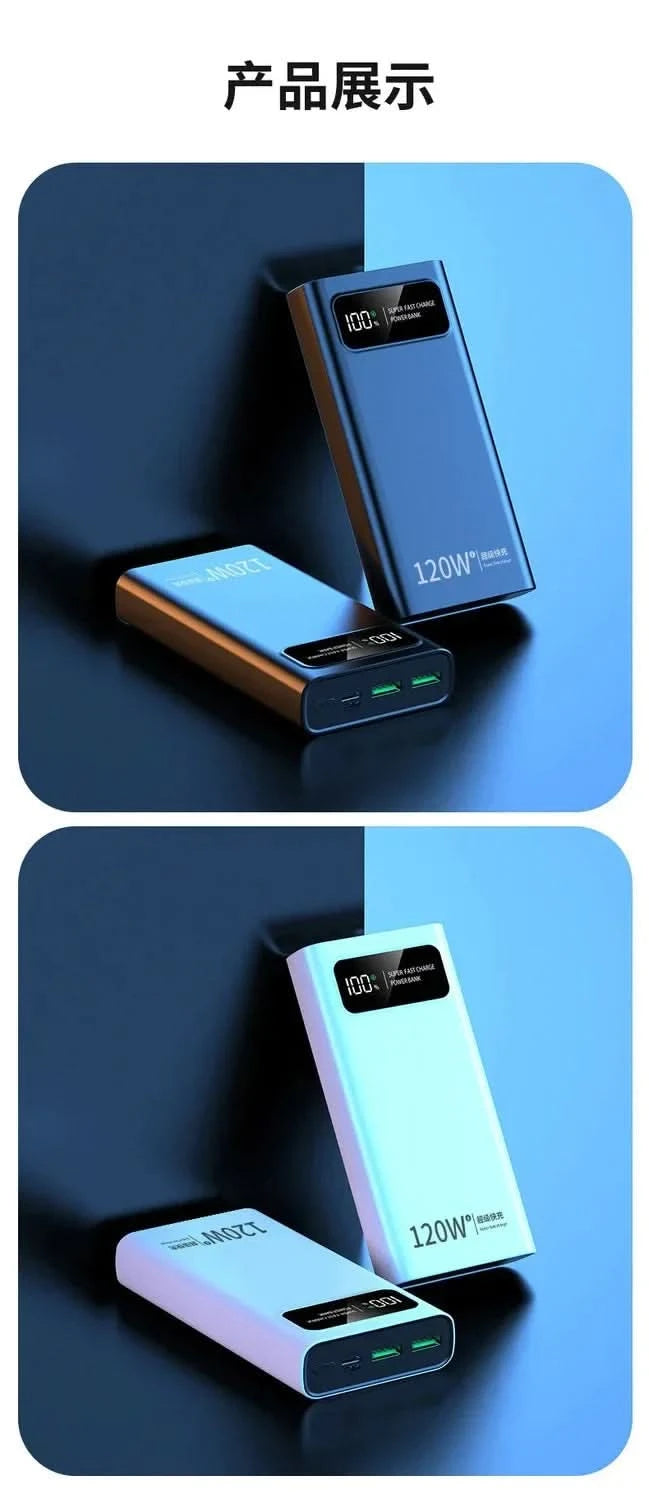Xiaomi Fast Charging Power Bank 200000mAh Ultra Large Capacity Powerbank 120W Super Charge Portable External Battery LED Display - M & M Global
