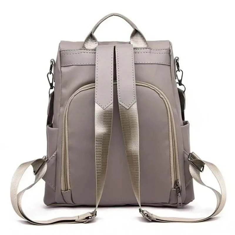 New fashion nylon solid color lightweight waterproof large capacity detachable shoulder strap multi functional women's backpack - M & M Global