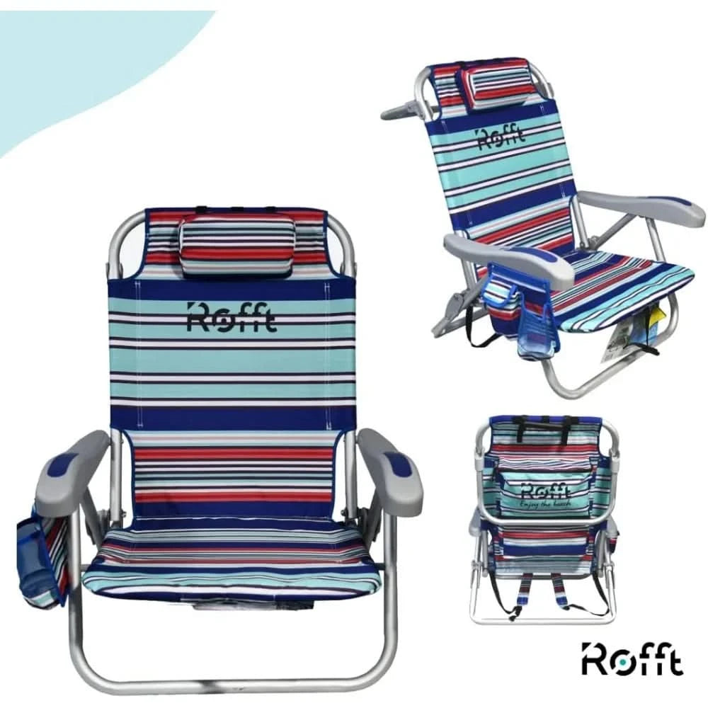 Beach Chair 6 Positions Backpack, Beach Chairs for Adults Reclining and Folding, Heavy Duty, Backpack Straps, Best Beach Chair L