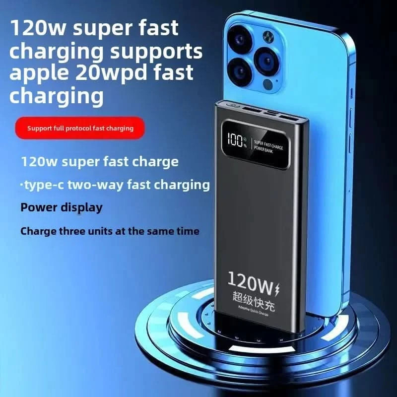 Quality BCAK New 120W Power Bank 20000mAh Super Fast Charging Large Capacity Mobile Power Supply - M & M Global