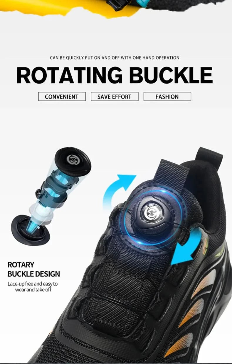 Soft sole lace-free anti-smash and anti-puncture safety shoes