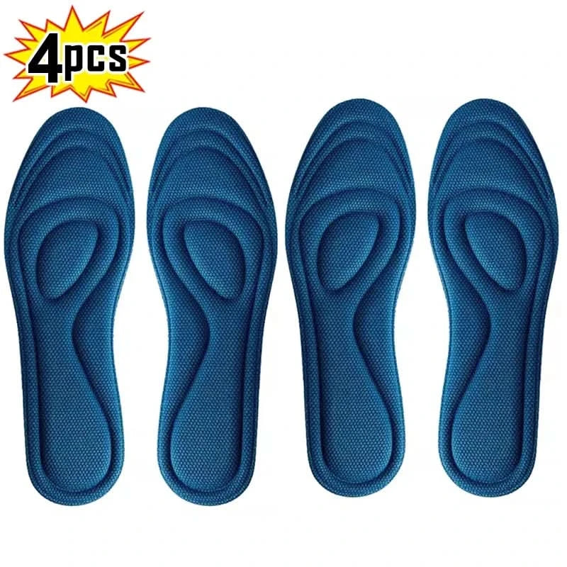 NEW 4Pcs Memory Foam Orthopedic Insoles for Shoes Antibacterial Deodorization Sweat Absorption Insert Sport Shoes Running Pads - M & M Global