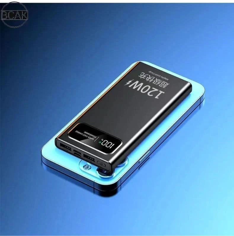 Quality BCAK New 120W Power Bank 20000mAh Super Fast Charging Large Capacity Mobile Power Supply - M & M Global