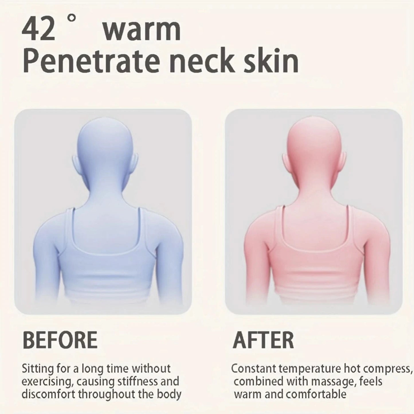 Shoulder And Neck Massager, Clamp Kneading Trapezius Muscle Relax Hot Compress Neck Massager - M & M Global