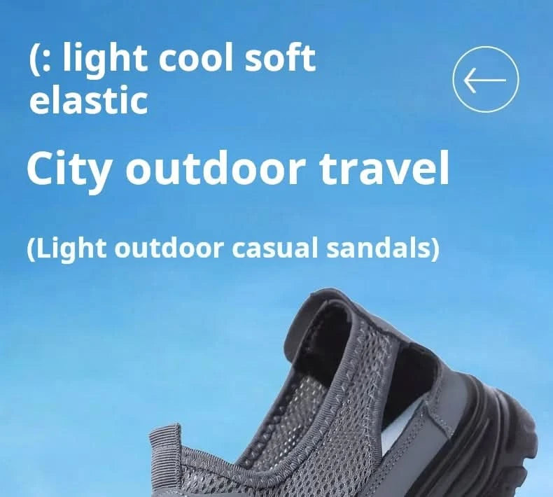 Summer New Men's Baotou Casual Net Surface Breathable Beach Shoes Lightweight Non-slip Sandals for Men sandal casual sneakers - M & M Global
