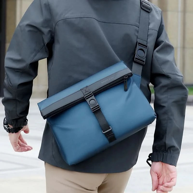 Retro business crossbody bag, large capacity, men's briefcase, shoulder bag, travel backpack - M & M Global