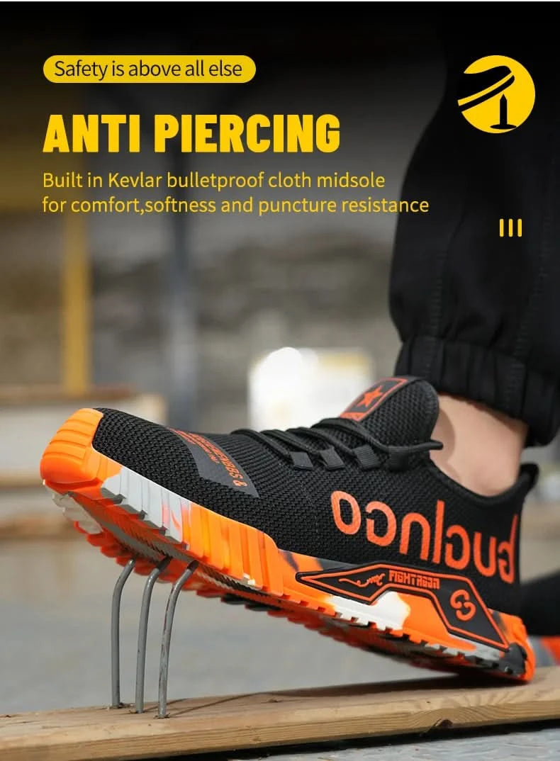 Soft-soled comfortable anti-smash and anti-puncture safety shoes