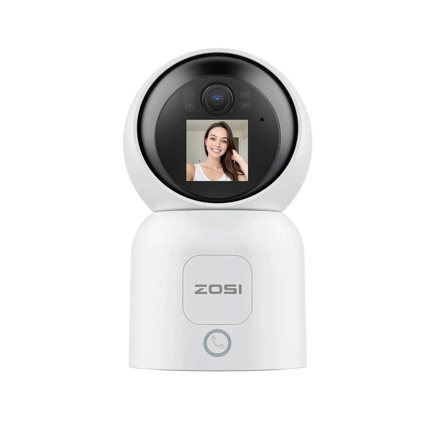 ZOSI 360° Smart Home Security Camera PTZ Auto Tracking Baby Monitor AI Panoramic HD Night Vision Indoor WiFi Surveillance Camera
