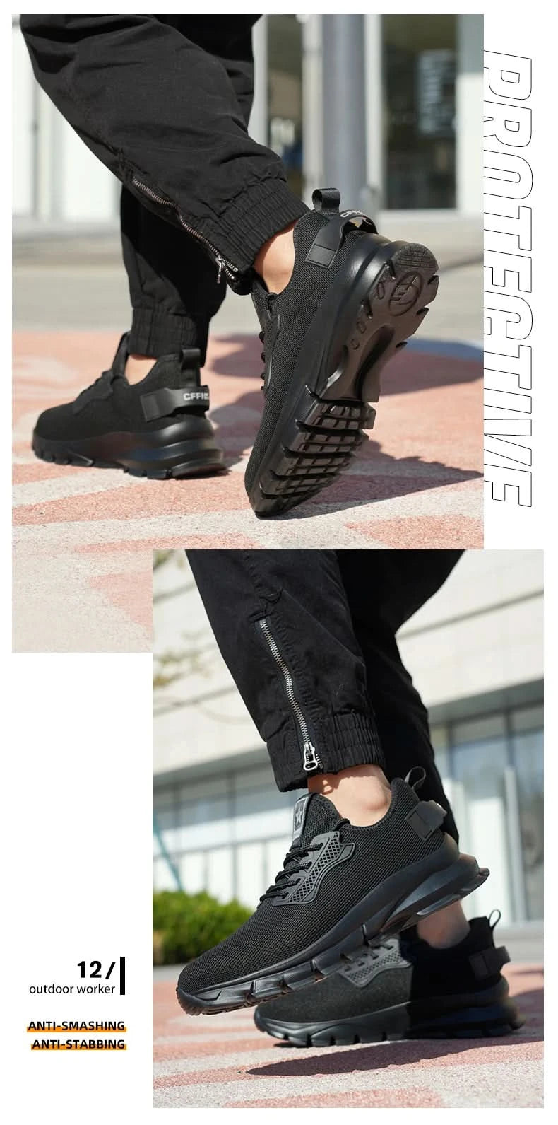 Soft-soled, comfortable, anti-smash, anti-puncture and breathable safety shoes