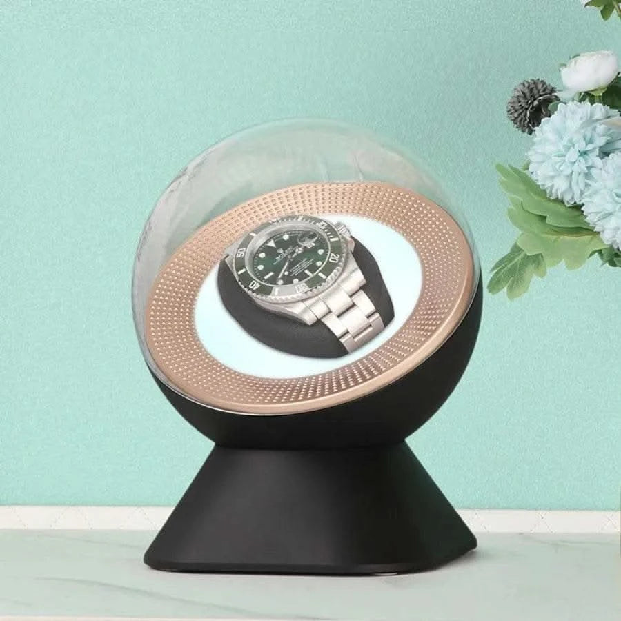 Automatic Watch Winder For Rolex Mechanical Watch Shaker Single Watch Box Rotator Super Quiet Motor Watch Winder Box Display Bo - M & M Global