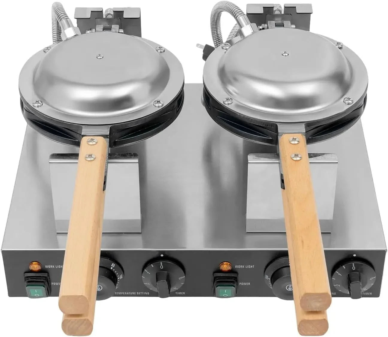Double-head Honeycomb Egg Waffle Making Machine Non Stick Stainless Steel Pancake Maker Hong Kong Egg Waffle Maker For Restauran - M & M Global