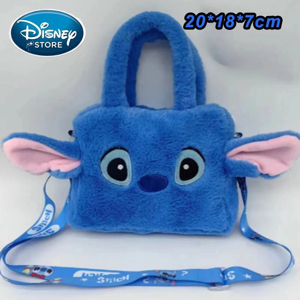 New Disney Plush Backpack Ins Japanese Blue Stitch Funny Cartoon Large-Capacity Student Backpack Kindergarten Bag Child Gift - M & M Global
