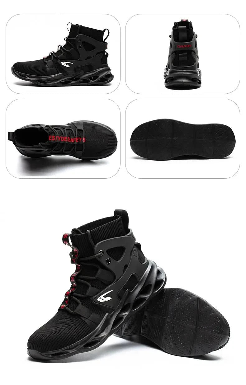 Steel Toe Shoes for Men Work Boots Lightweight Sneakers Indestructible Boots Anti-smash Anti-Punctur Construction Safety Shoes