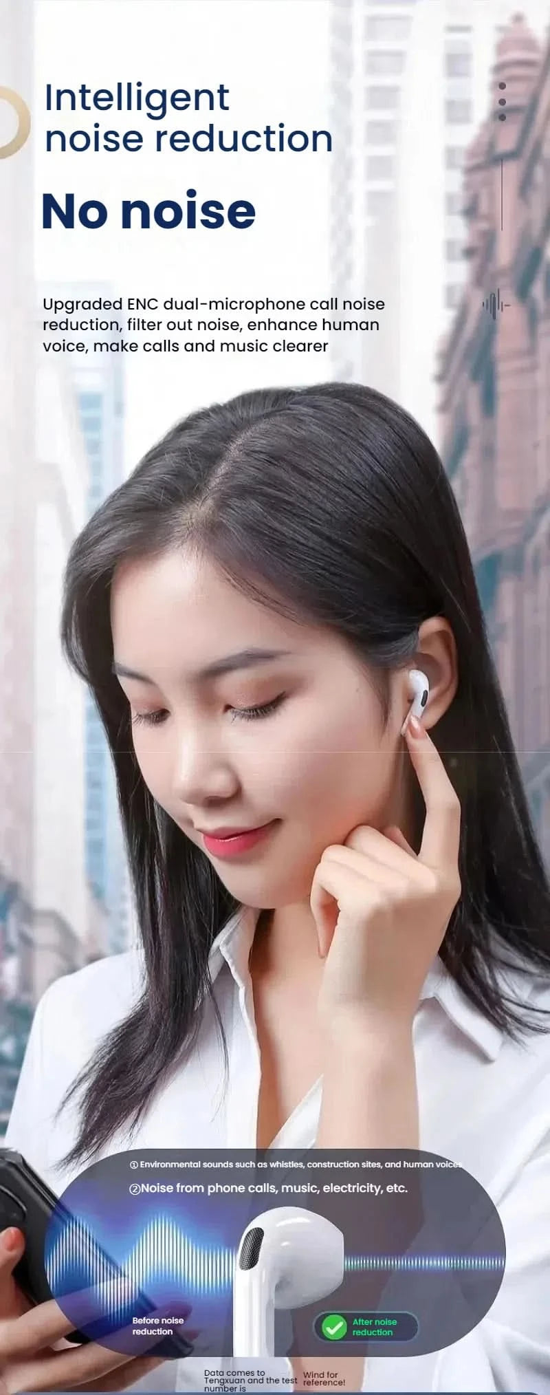 Sony Earphone TWS 9D HIFI Headset Bluetooth Music Earbuds For IPhone Xiaomi IOS Android Wireless Pods Headphones With Mic Cable
