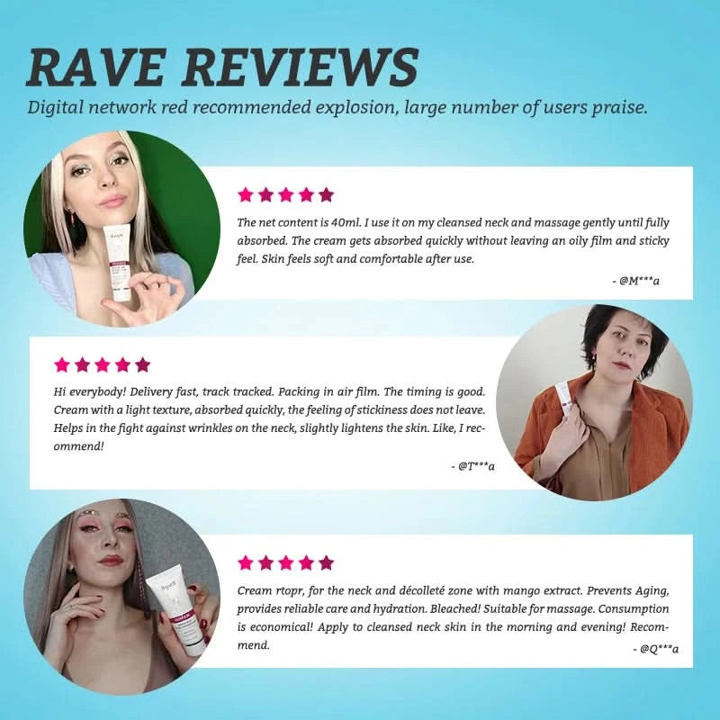 RtopR Neck Firming Wrinkle Remover Cream Rejuvenation Firming Skin Whitening Moisturizing Shape Beauty Neck Skin Care Products - M & M Global