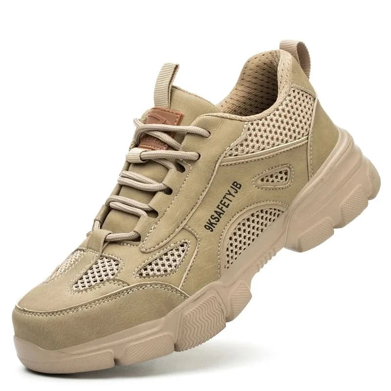 Men Work Sneakers Protective Shoes Safety Industrial Puncture-Proof Anti-smash Steel Toe Shoes Breathable Construction Work Shoe