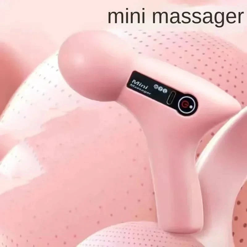 Mini Massage Massage LCD Screen 6 Heads Gun Muscle Massager Portable Electric Fascia Gun for Neck Foot Body Fascia Gun - M & M Global
