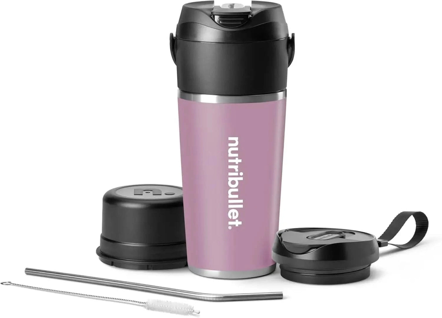 Flip Portable Blender with Insulated Cup, Cordless, Brushed Stainless, NBPB50350SS - M & M Global