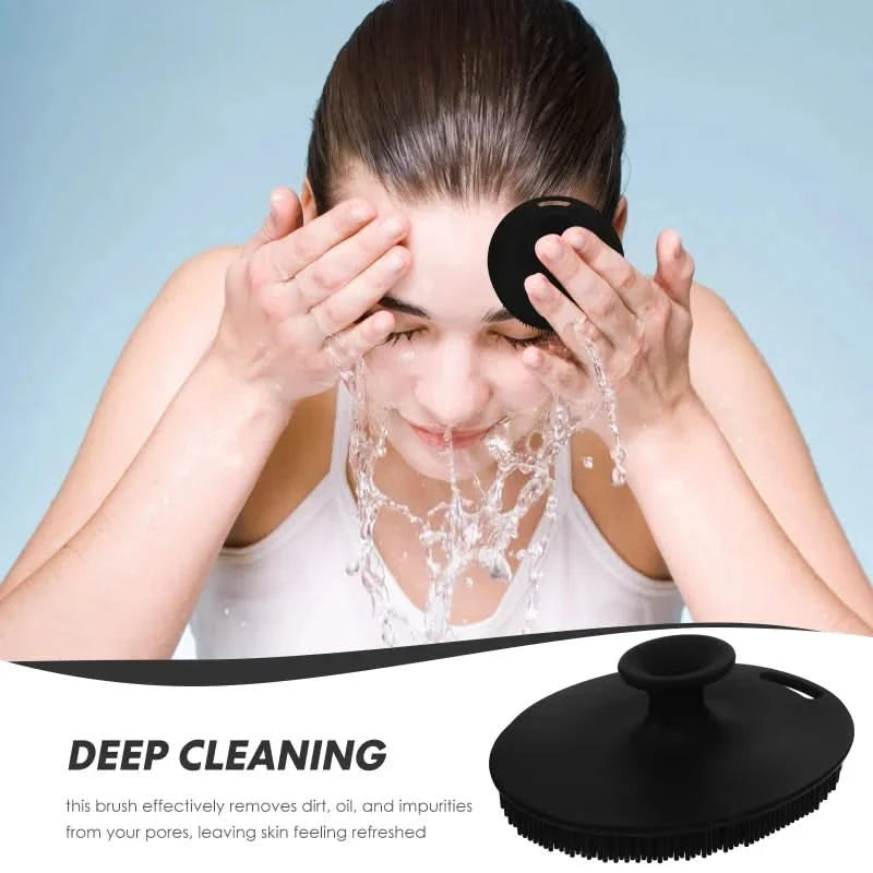 Soft Silicone Exfoliating Brush Cleanser Manual Body Cleansing Body Care Scrubber Shower Gentle Massage Silicone Face Bath Brush - M & M Global