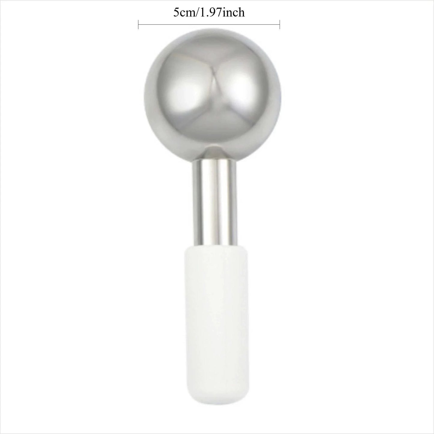 1PC Facial Ice Hockey Cold and Hot Stainless Steel Facial Roller Beauty Spa Cooling Ball, Low-temperature Freezing Rod - M & M Global