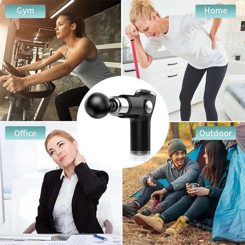 32/6 Speed Electric Massage Gun Slimming Body Neck Back Foot Leg Shoulder Massager Muscle Fascia Gun fitness Percussion Massager - M & M Global
