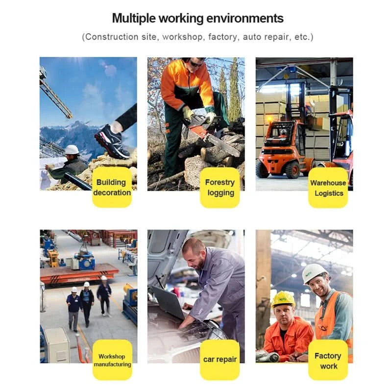 Mens Safety Shoes With Steel Toe Waterproof Boots Puncture Proof Anti-smash Mens Outdoor Work Sneakers Construction Work Shoes