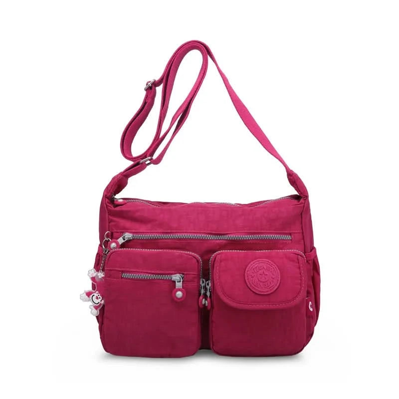 High Quality A4 Nylon Men Women Shoulder Messenger Bag Cross Body Purse Waterproof Lightweight Green Black Blue Purple Red M0938 - M & M Global