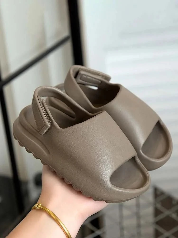 Fashionable and minimalist children's sandals with EVA soft sole suitable for boys and girls beach shoes and river tracing shoes - M & M Global