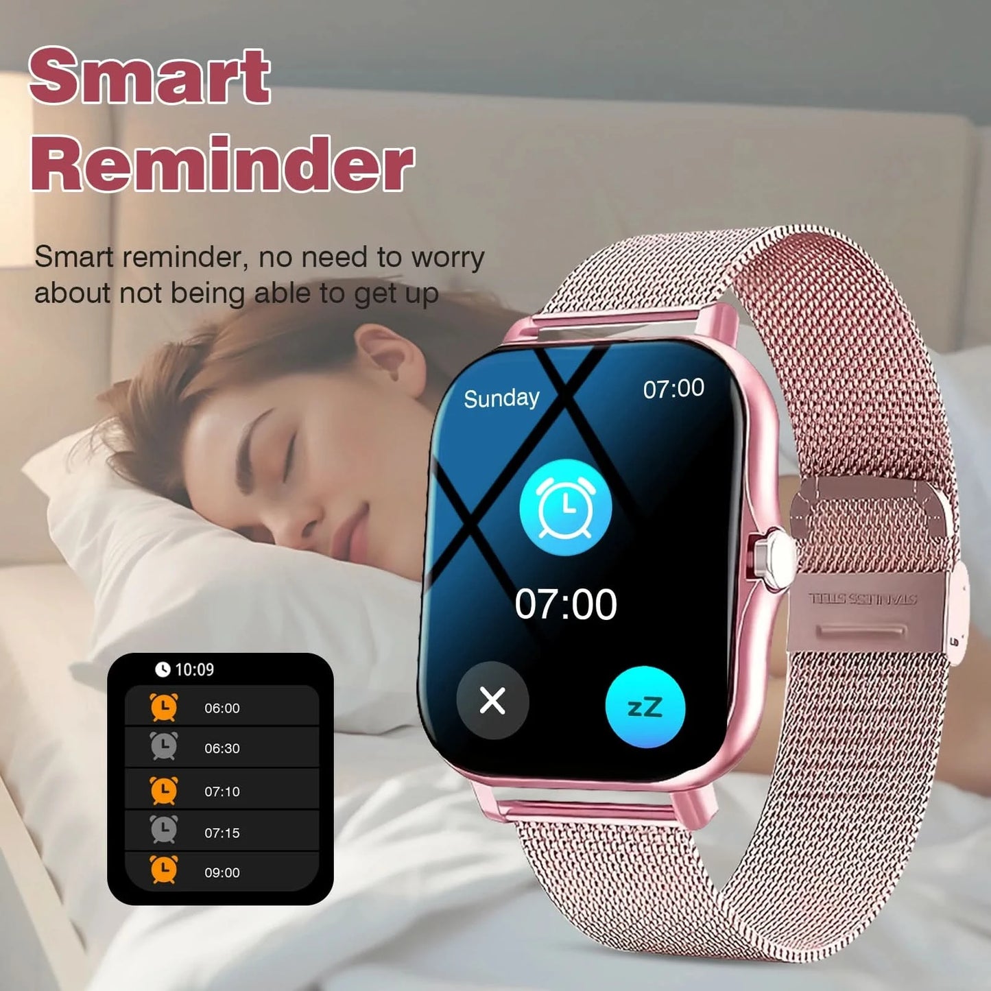 Smartwatch, phone answering/calling, multi-sport mode, message reminder view, suitable for men/women