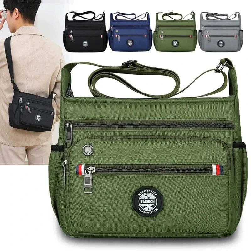 Business Fashion Men's Shoulder Bag Women's Crossbody Bag Large Capacity Multipurpose Travel Bags Tool Bag Oxford Cloth Material - M & M Global