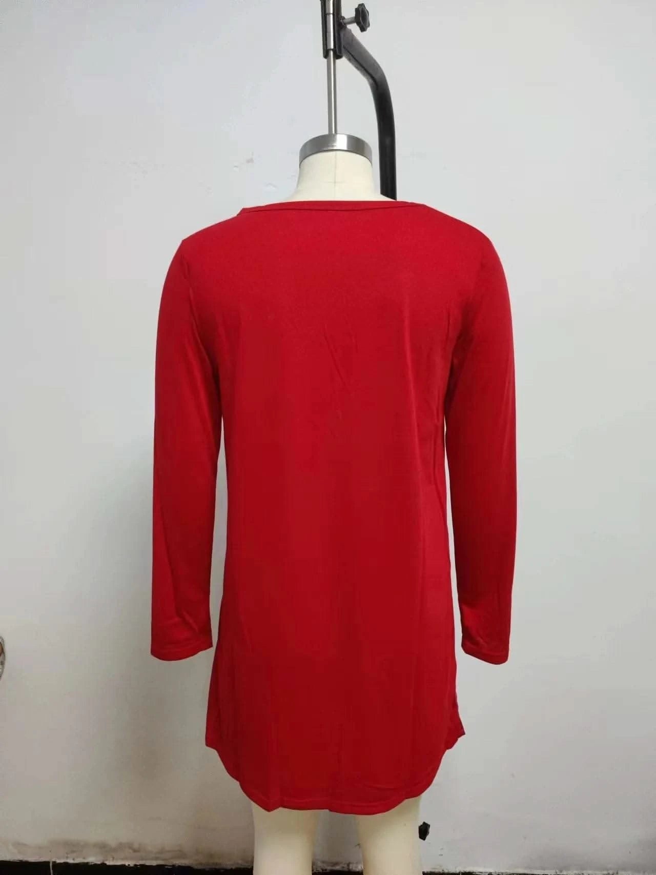 Dresses for Women European and American autumn and Winter Elegant Everyday Loose Party Dress Buttons Long Sleeve Dress - M & M Global