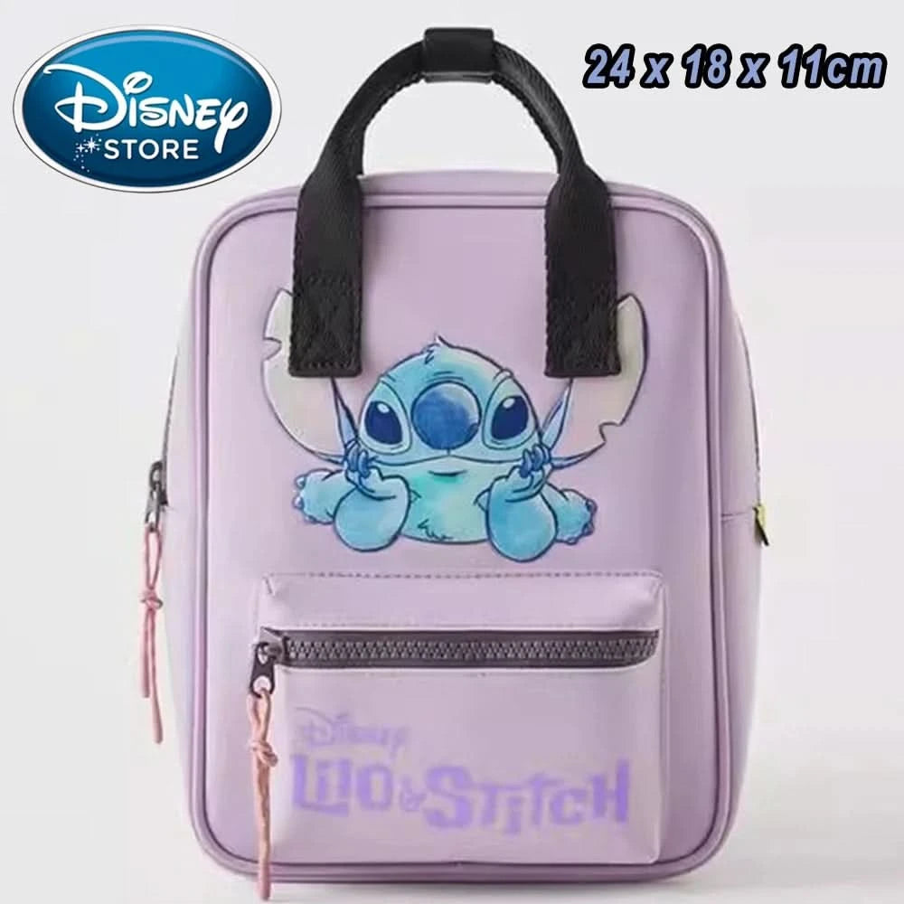 New Disney Plush Backpack Ins Japanese Blue Stitch Funny Cartoon Large-Capacity Student Backpack Kindergarten Bag Child Gift - M & M Global