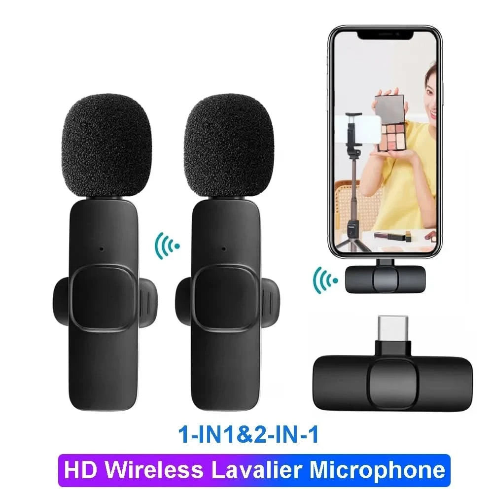Microphone Wireless Lavalier Microphone for Live Streaming/YouTube/TikTok/Facebook Live Noise Reduction Mic For iPhone/Android - M & M Global