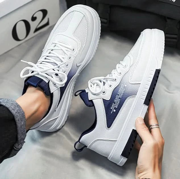 Versatile white shoes men's new 2025 summer casual breathable mesh board shoes fashionable sports height increasing men's shoes - M & M Global