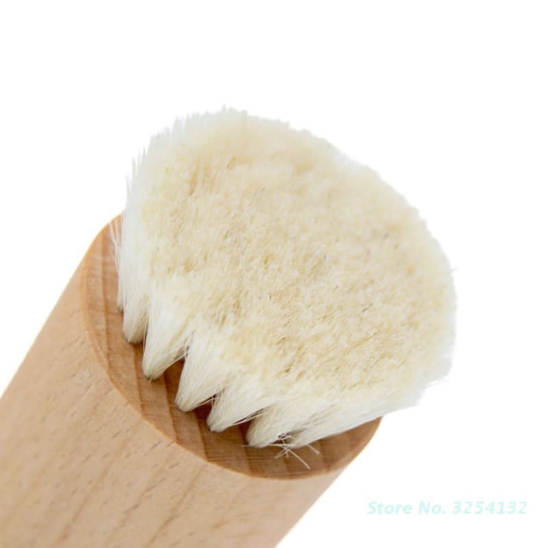 Wood Handle Facial Cleaning Brush Deep Clean Manual Soft Face Massager Skin Pore Clean Brush Face Care Brush Beauty Tool - M & M Global