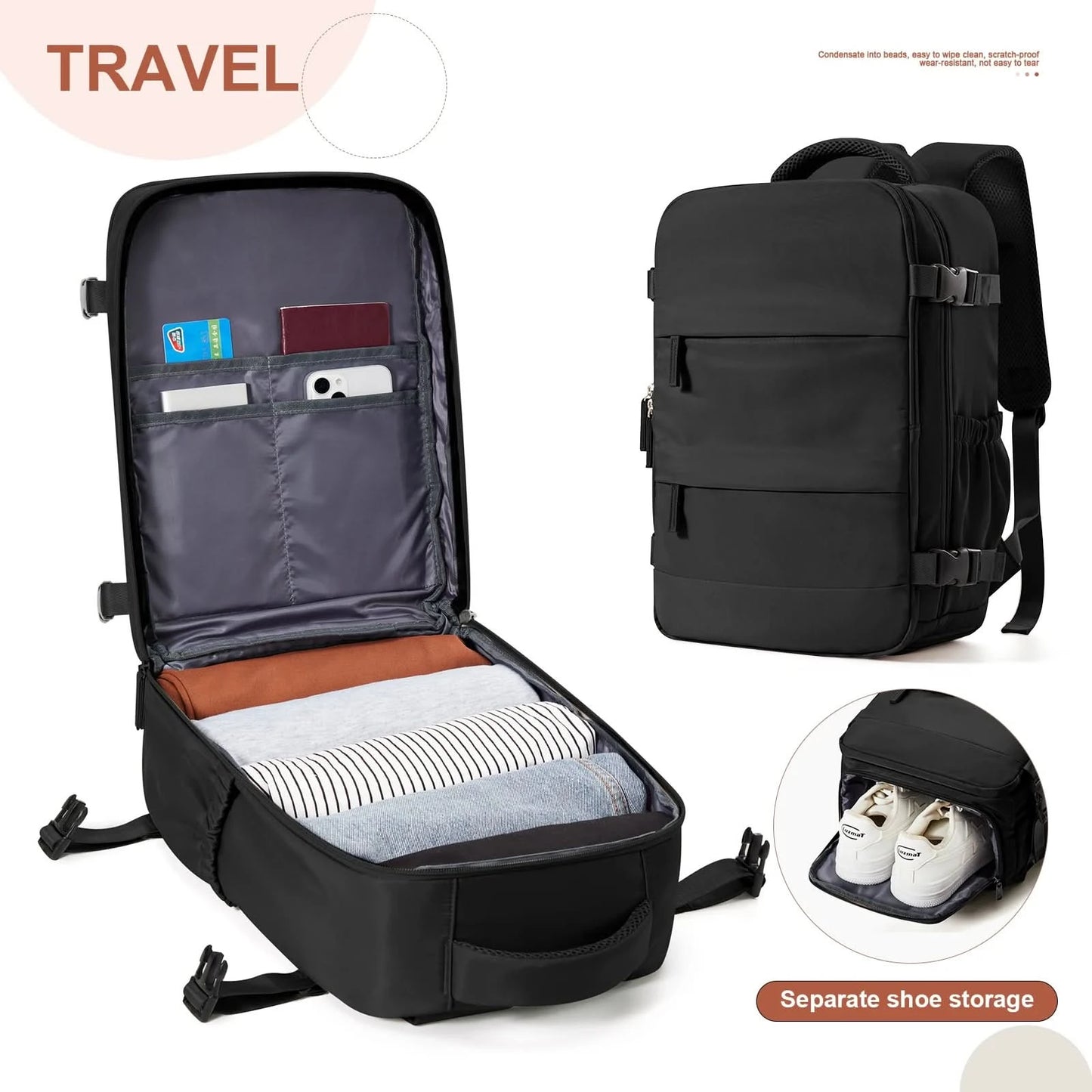 Ryanair Backpack 40x20x25 Cabin Bag Travel Backpack for Men Women Hand Luggage Leisure Laptop Backpack mochila para viaje cabina - M & M Global