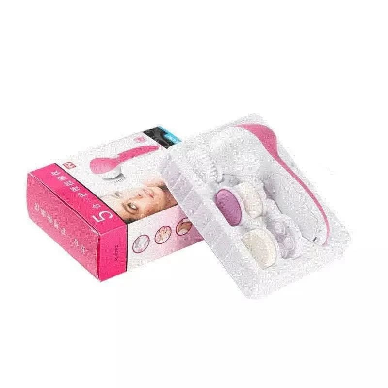 Electric Facial Cleaner 5 IN 1 Face Cleansing Brush Wash Machine Spa Skin Care Massager Blackhead Cleaning Facial Cleanser Tools - M & M Global