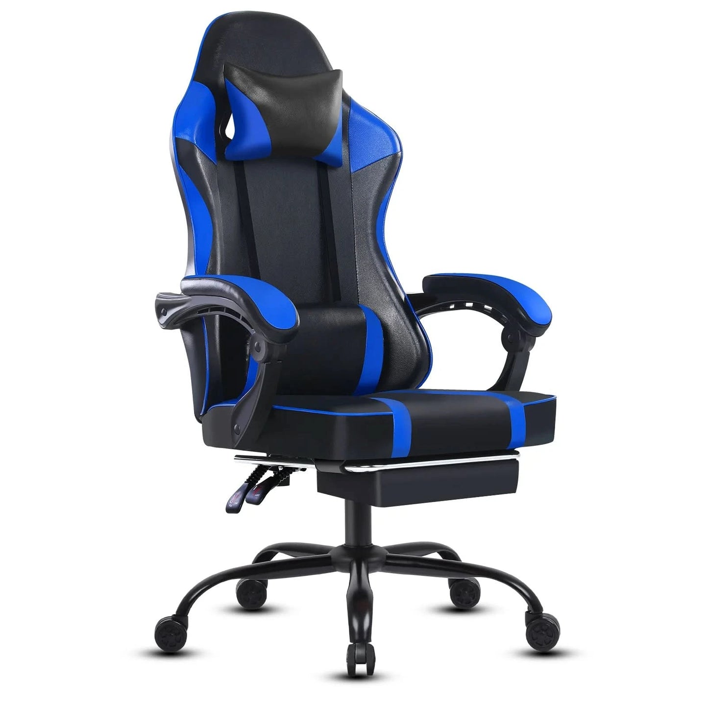 Gaming Chair, Computer Chair with Wheels, Adjustable Height Pu Leather Gamer Chair Office Desk Chair